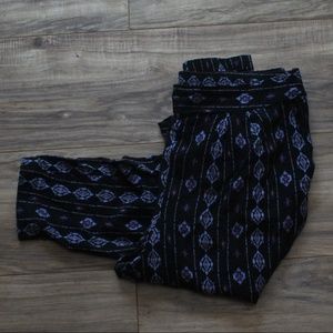 Black and Purple Patterned Forever 21 Joggers